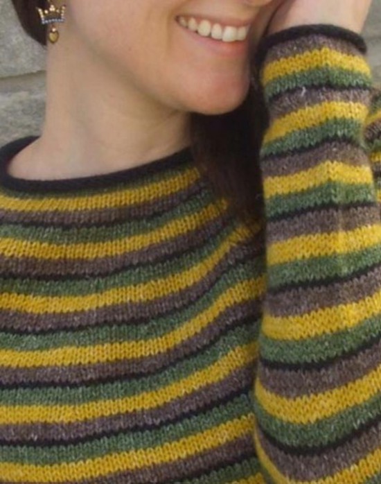 Stripes in Wool Hemp - Hemp and Wool Knitting Pattern image 1